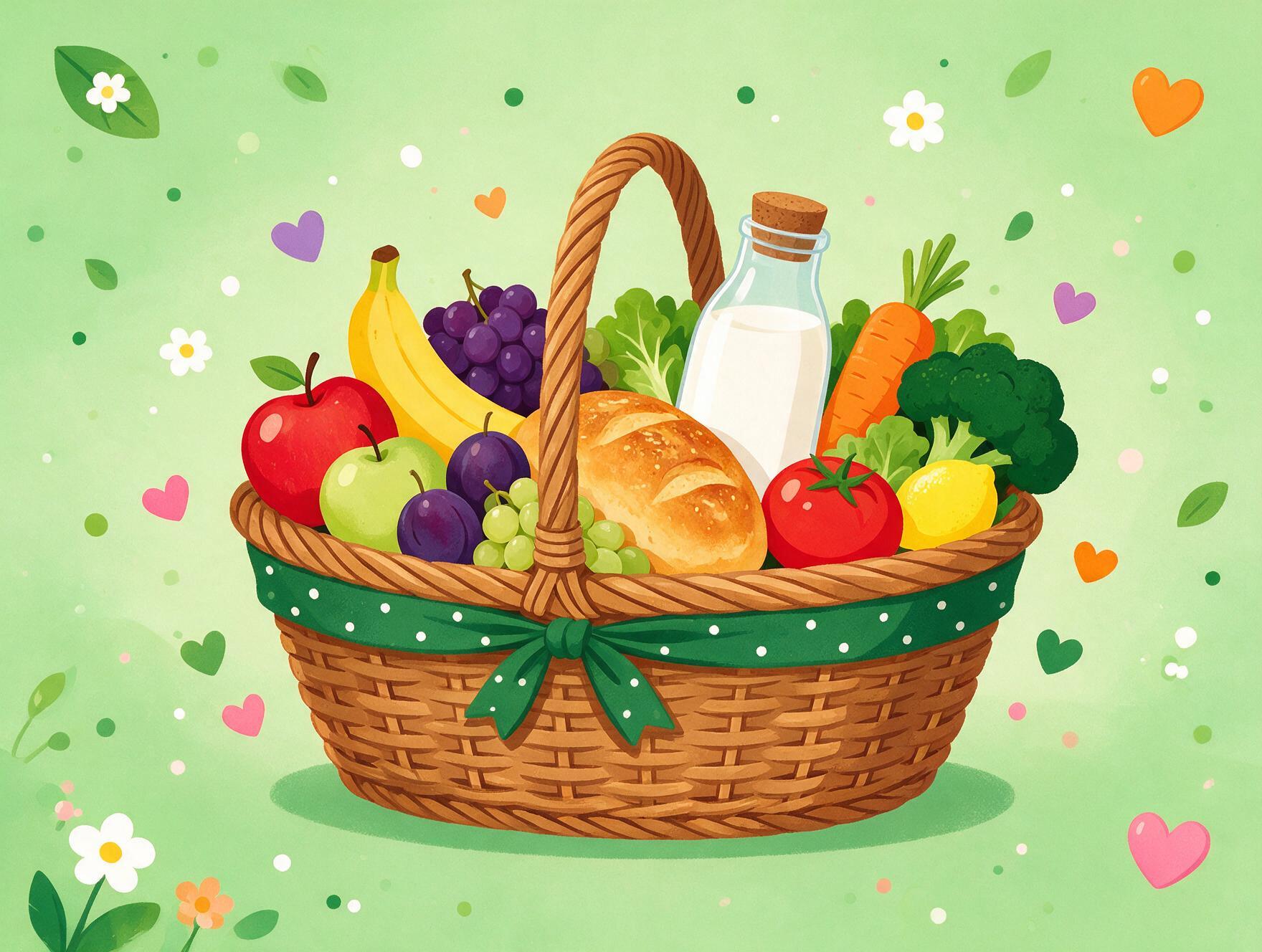 Un panier de bonnes choses