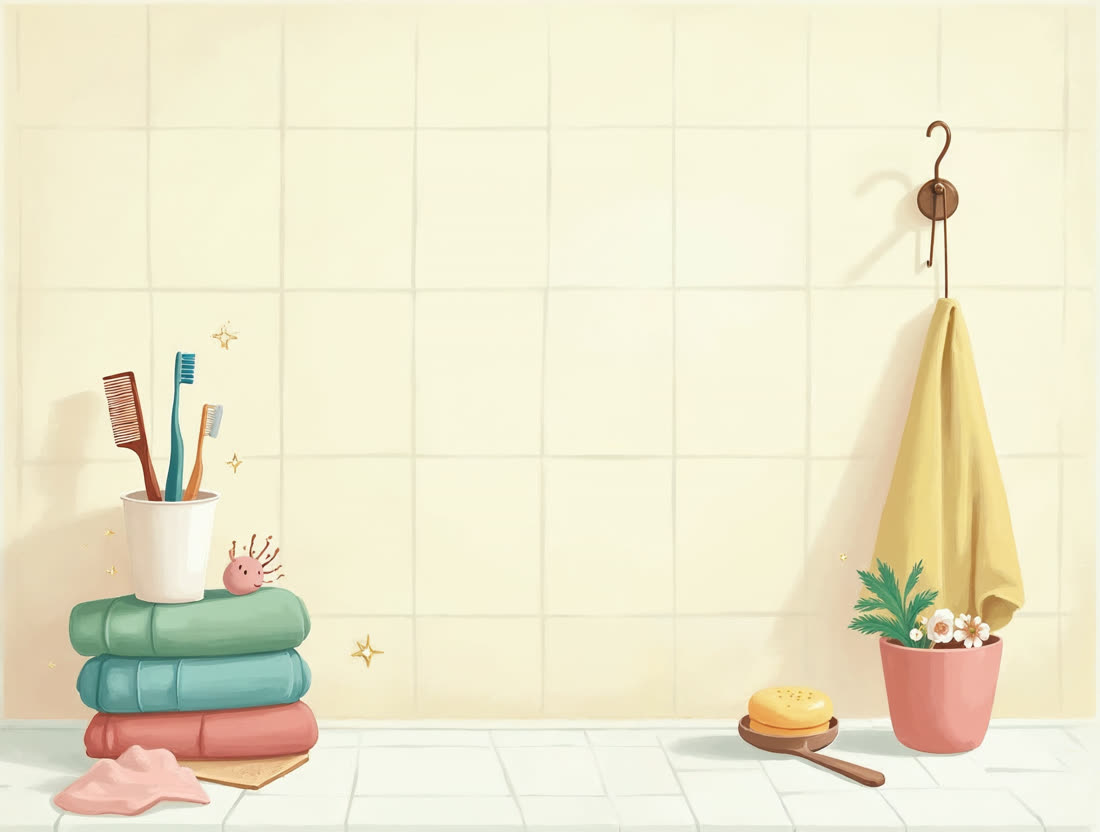Des vêtements propres et des affaires de toilette