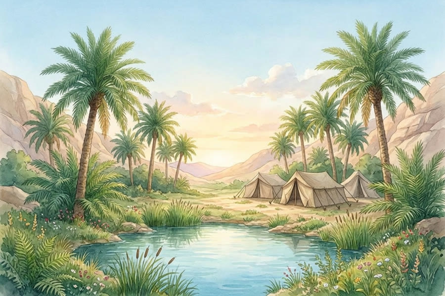 Une oasis paisible, à l'abri