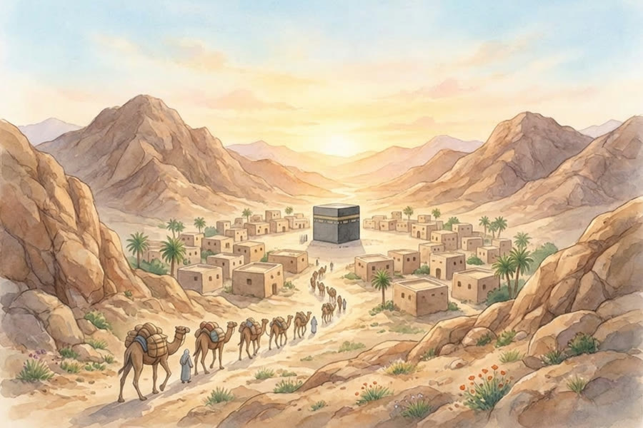 La caravane revient dans la vallée de Makkah