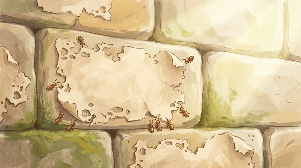 L'affiche rongée par les termites