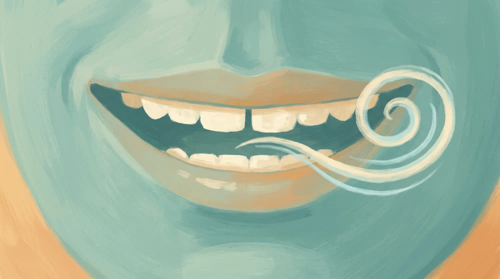 Un filet d'air qui siffle entre les dents